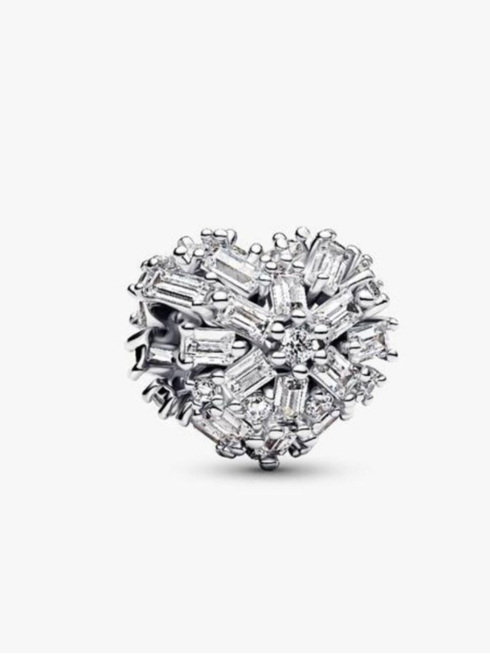New Pandora Sparkling Heart Charm